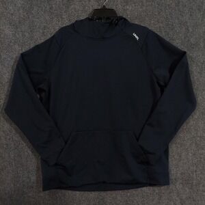 UNRL Hoodie Mens XL Blue High Neck Pullover Kangaroo Pocket Stretch Sweatshirt